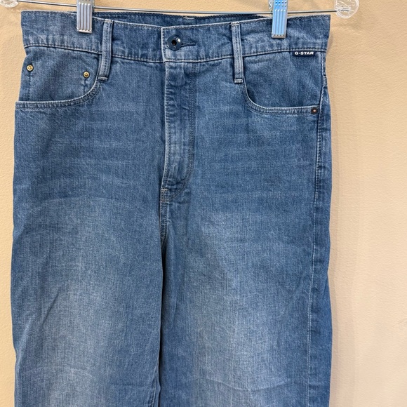 G-Star Women’s Jeans Ultra High Deck Wide Leg Raw Hem Size 27 Waist x 30 Length - Picture 6 of 16